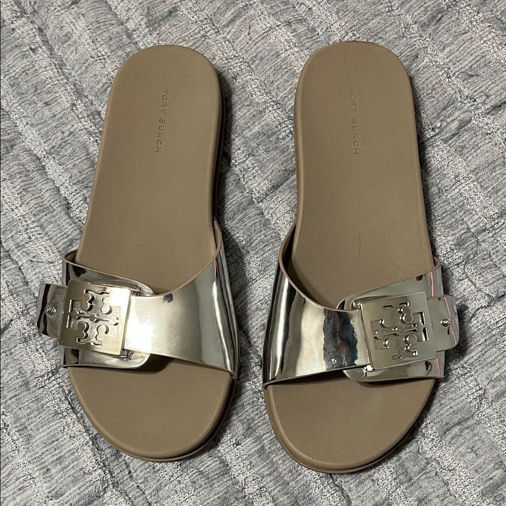 Authentic Tory Burch Buckle Slide Sandal